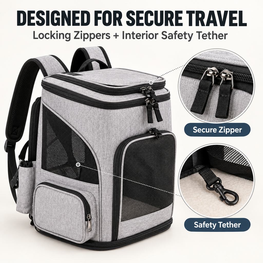 Cat Backpack Carrier, Expandable for Cats & Small Dogs