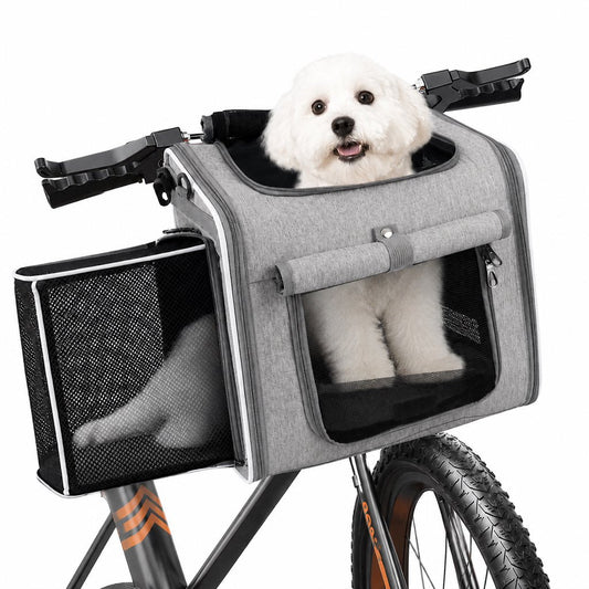 Bike Pet Carrier Backpack, Expandable 4-in-1 for Cats & Small Dogs