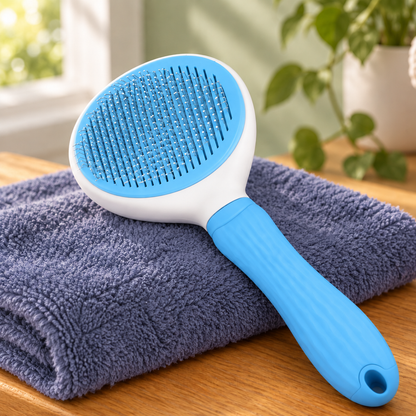 Gentle Self-Cleaning Slicker Brush for Smooth, Shiny Coats