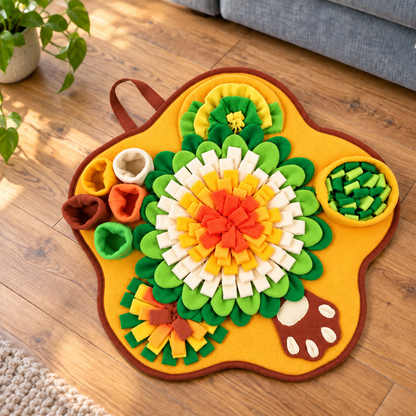 Engaging Fabric Snuffle Mat for Fun Nose-Work Foraging