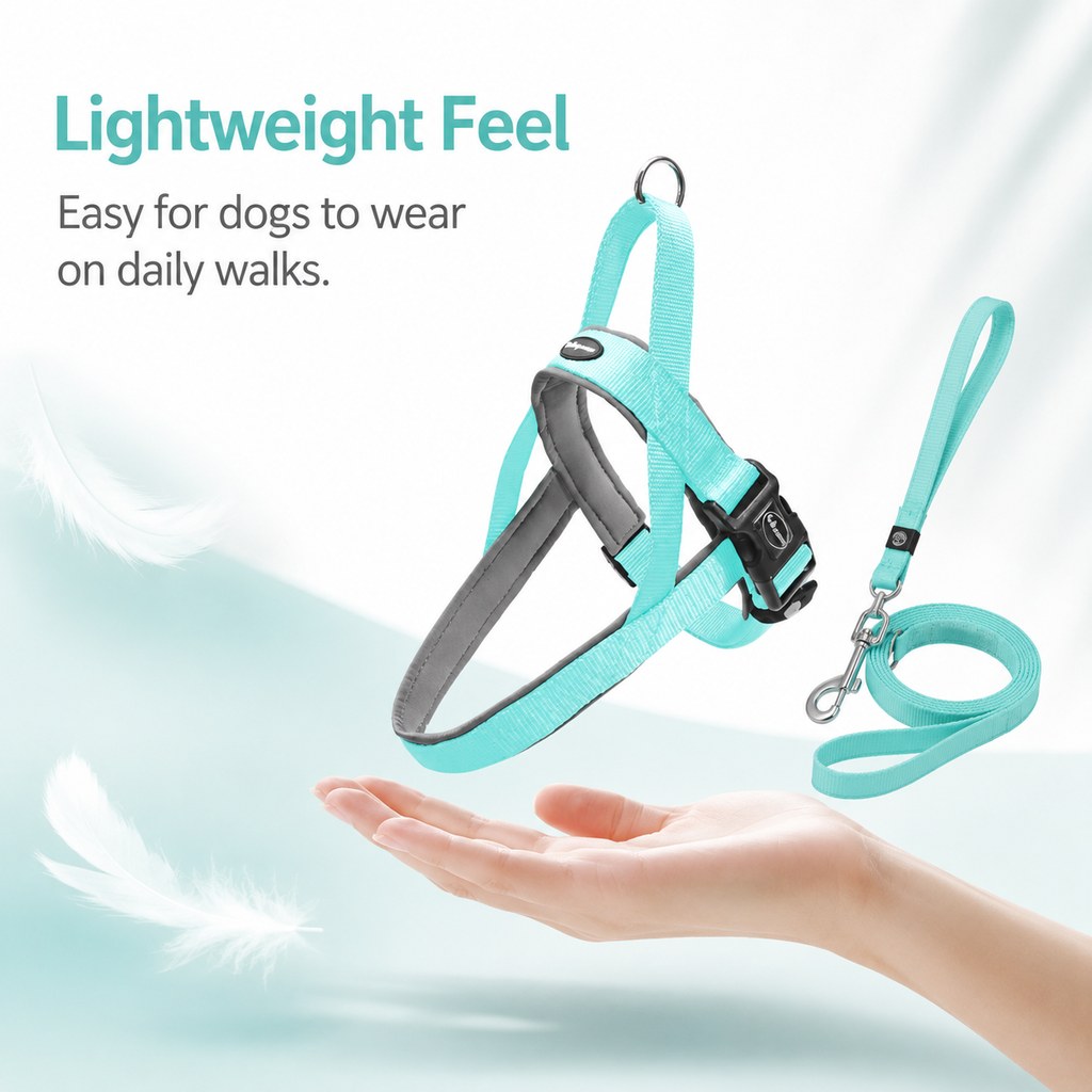 Step-In Dog Harness and Leash Set for No-Choke Daily Walks