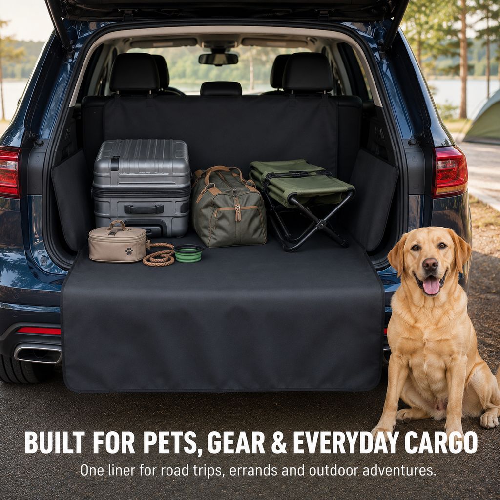 Dog Cargo Liner for SUVs with Bumper Flap for Muddy Trips