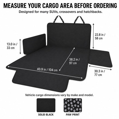 Dog Cargo Liner for SUVs with Bumper Flap for Muddy Trips