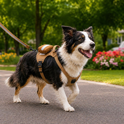 Tactical Dog Harness with Storage Pouch for Daily Walks
