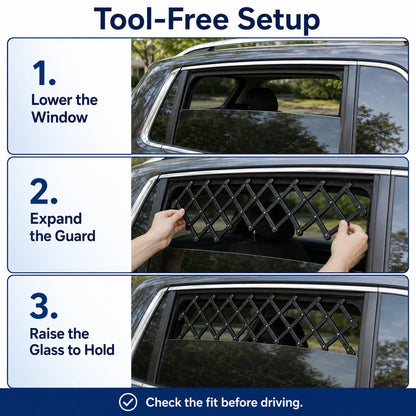 Dog Window Guard for Car, Expandable Rear Window Barrier