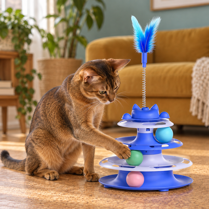 Entertaining Ball Track Cat Toy for Endless Indoor Play