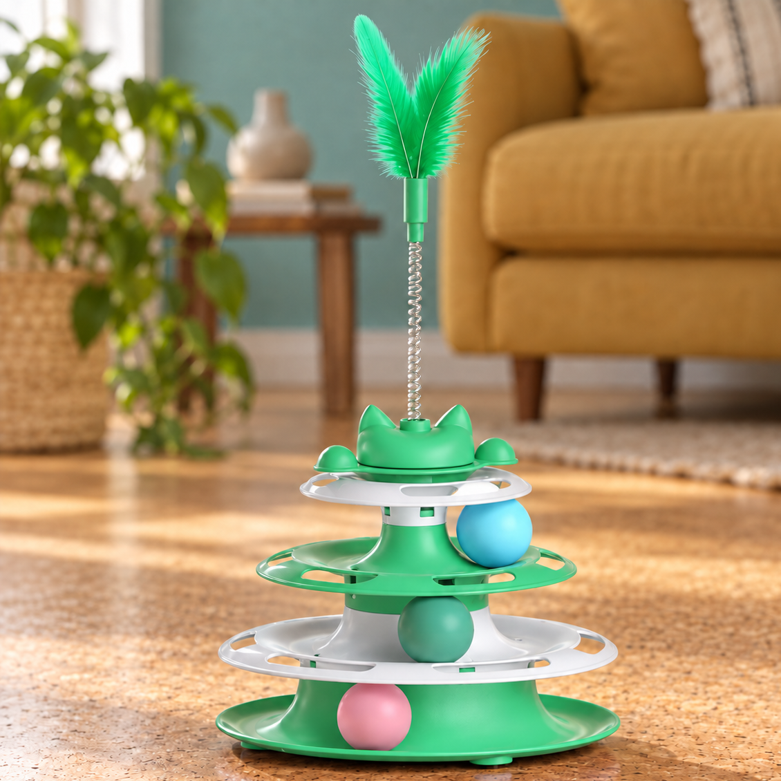 Entertaining Ball Track Cat Toy for Endless Indoor Play