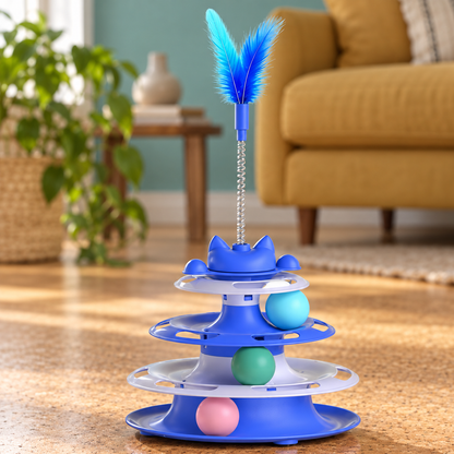 Entertaining Ball Track Cat Toy for Endless Indoor Play