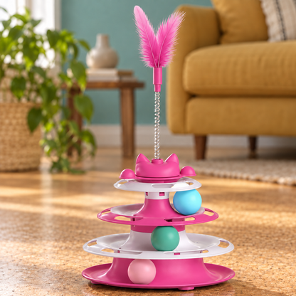 Entertaining Ball Track Cat Toy for Endless Indoor Play