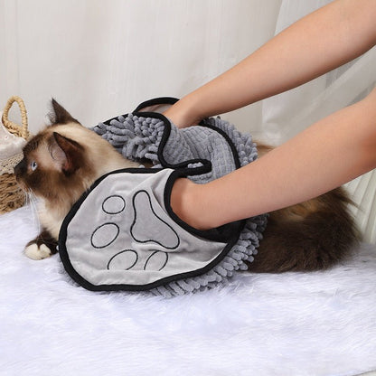 Superabsorbent Microfiber Dog Towel Wrap for Fast Drying