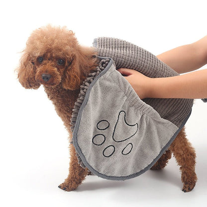 Superabsorbent Microfiber Dog Towel Wrap for Fast Drying