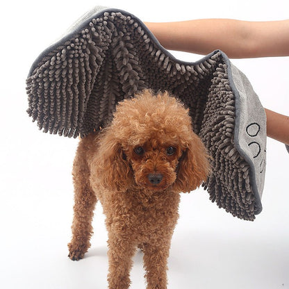 Superabsorbent Microfiber Dog Towel Wrap for Fast Drying