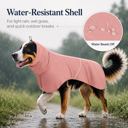 Dog Raincoat with Hood, Lightweight Sun & Rain Cape