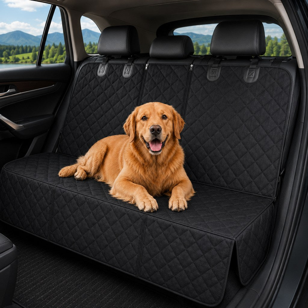 Waterproof Dog Car Seat Cover for Back Seat, Quilted Protector