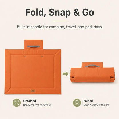 Dog Camping Mat, Waterproof Foldable Travel Bed for Dogs & Cats