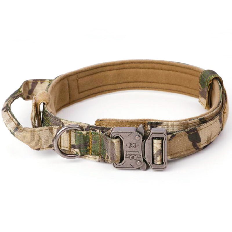 Rugged Padded Nylon Tactical Dog Collar for Better Control